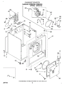 02 - Section parts for Whirlpool Dryer LER5624BN0 from AppliancePartsPros.com
