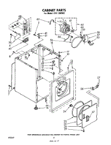03 - Cabinet , Literature And Optional parts for Whirlpool Dryer CFE1300W2 from AppliancePartsPros.com