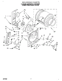 04 - Bulkhead parts for Whirlpool Dryer LGV7646DZ0 from AppliancePartsPros.com