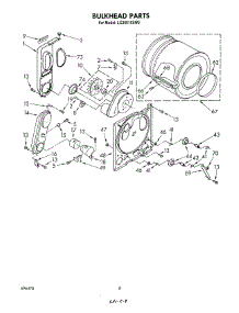 05 - Bulkhead parts for Whirlpool Dryer LG3001XSW0 from AppliancePartsPros.com
