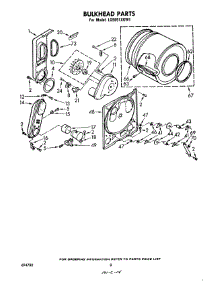 05 - Bulkhead parts for Whirlpool Dryer LG5651XKW1 from AppliancePartsPros.com