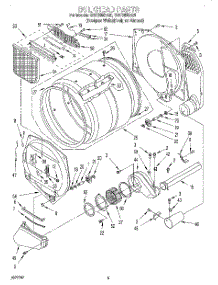 03 - Bulkhead parts for Whirlpool Dryer GGC9858EZ0 from AppliancePartsPros.com