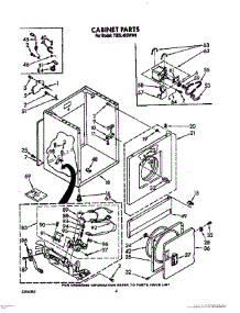03 - Cabinet parts for Whirlpool Dryer TGDL400WW0 from AppliancePartsPros.com