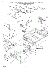 02 - Control Panel And Separator parts for Whirlpool Dryer 3CSP2760BN0 from AppliancePartsPros.com