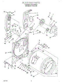 03 - Bulkhead parts for Whirlpool Dryer 7MGX4626EZ0 from AppliancePartsPros.com