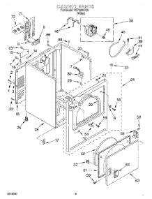 04 - Cabinet parts for Whirlpool Dryer CEP2960JQ0 from AppliancePartsPros.com