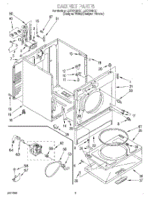 02 - Section parts for Whirlpool Dryer LEC7646DZ1 from AppliancePartsPros.com