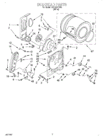 04 - Bulkhead parts for Whirlpool Dryer LGR2614EW0 from AppliancePartsPros.com