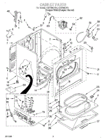 02 - Cabinet parts for Whirlpool Dryer LGR7848DZ1 from AppliancePartsPros.com