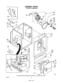 03 - Cabinet parts for Whirlpool Dryer LG3006XPW0 from AppliancePartsPros.com