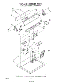03 - Top And Cabinet parts for Whirlpool Dryer GCE2900XSW0 from AppliancePartsPros.com