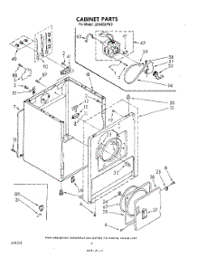 03 - Cabinet parts for Whirlpool Dryer LE6405XPW0 from AppliancePartsPros.com