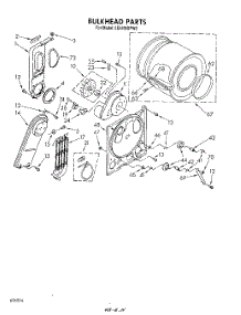 04 - Bulkhead parts for Whirlpool Dryer LE6405XPW0 from AppliancePartsPros.com