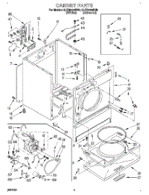 03 - Cabinet parts for Whirlpool Dryer GLER5434BW0 from AppliancePartsPros.com