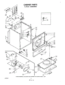 02 - Section parts for Whirlpool Dryer LE5800XMW0 from AppliancePartsPros.com
