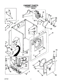 02 - Cabinet parts for Whirlpool Dryer LGN3434AW0 from AppliancePartsPros.com