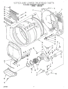 04 - Upper And Lower Bulkhead parts for Whirlpool Dryer CSP2791BW0 from AppliancePartsPros.com