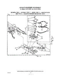 07 - 694670 Burner parts for Whirlpool Dryer CG2101XMW1 from AppliancePartsPros.com