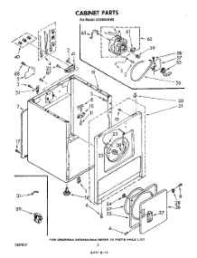 02 - Section parts for Whirlpool Dryer LE3300XSW0 from AppliancePartsPros.com