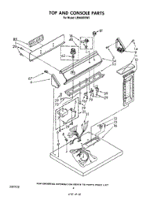 03 - Section parts for Whirlpool Dryer LE6600XSW0 from AppliancePartsPros.com
