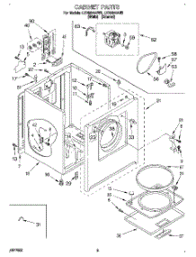 02 - Section parts for Whirlpool Dryer LER5644AW2 from AppliancePartsPros.com
