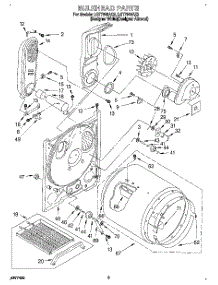 03 - Bulkhead parts for Whirlpool Dryer LGT7848AQ2 from AppliancePartsPros.com
