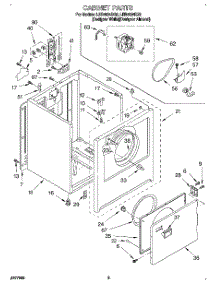 02 - Section parts for Whirlpool Dryer LER4634DQ0 from AppliancePartsPros.com