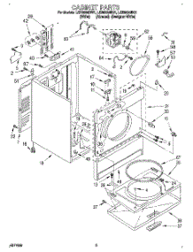 02 - Section parts for Whirlpool Dryer LER6634BW1 from AppliancePartsPros.com