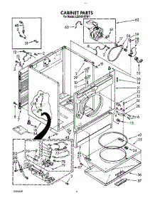 03 - Cabinet parts for Whirlpool Dryer LG9101XTW1 from AppliancePartsPros.com
