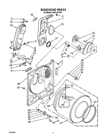 04 - Bulkhead parts for Whirlpool Dryer LG9101XTW1 from AppliancePartsPros.com