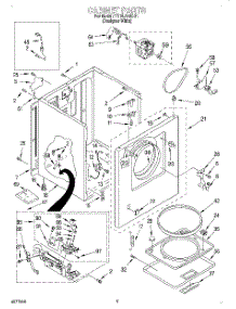 02 - Cabinet parts for Whirlpool Dryer TGDL640DQ1 from AppliancePartsPros.com