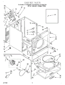 02 - Section parts for Whirlpool Dryer 4LEC6646DQ0 from AppliancePartsPros.com