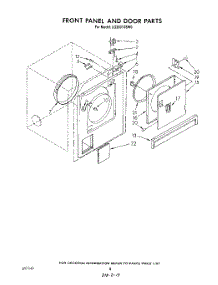 06 - Front Panel And Door parts for Whirlpool Dryer LG2001XSW0 from AppliancePartsPros.com