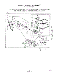 07 - 694671 Burner parts for Whirlpool Dryer LG2001XSW0 from AppliancePartsPros.com