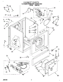 03 - Cabinet parts for Whirlpool Dryer 3CG2901XSN1 from AppliancePartsPros.com