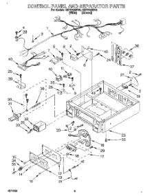 02 - Control Panel And Separator parts for Whirlpool Dryer CSP2790BW0 from AppliancePartsPros.com