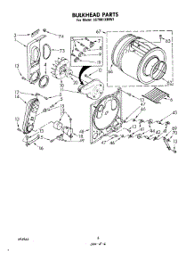 04 - Bulkhead parts for Whirlpool Dryer LG7001XMW1 from AppliancePartsPros.com
