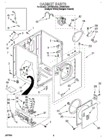 02 - Cabinet parts for Whirlpool Dryer LGR4624DZ0 from AppliancePartsPros.com