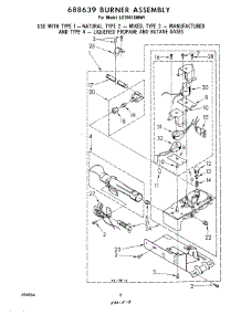 06 - 688639 Burner Assembly parts for Whirlpool Dryer LG7001XMW1 from AppliancePartsPros.com