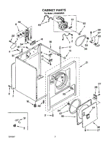 02 - Section parts for Whirlpool Dryer LE5650XMW2 from AppliancePartsPros.com