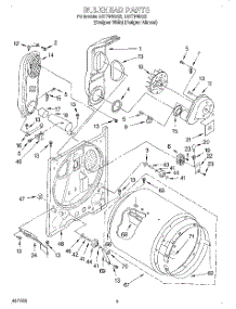 03 - Bulkhead parts for Whirlpool Dryer LGT7646EQ2 from AppliancePartsPros.com
