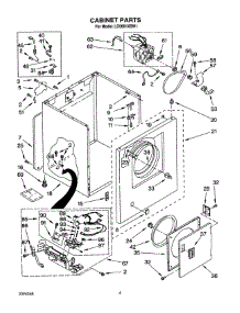 03 - Cabinet parts for Whirlpool Dryer LG5601XSW1 from AppliancePartsPros.com