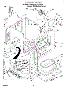 02 - Cabinet parts for Whirlpool Dryer LGC7858AZ1 from AppliancePartsPros.com