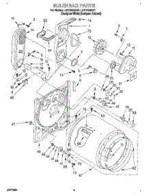 03 - Bulkhead parts for Whirlpool Dryer LGC7858AZ1 from AppliancePartsPros.com