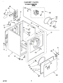 02 - Section parts for Whirlpool Dryer LER5636DW0 from AppliancePartsPros.com