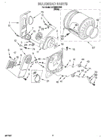 03 - Section parts for Whirlpool Dryer LER5636DW0 from AppliancePartsPros.com
