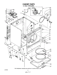 03 - Cabinet parts for Whirlpool Dryer LG5801XMW1 from AppliancePartsPros.com