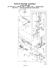 06 - 688639 Burner parts for Whirlpool Dryer LG5801XMW1 from AppliancePartsPros.com