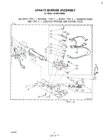 05 - 694670 Burner Assembly parts for Whirlpool Dryer LG7681XMW0 from AppliancePartsPros.com