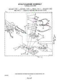 04 - 694670 Burner parts for Whirlpool Dryer LG4441XWW0 from AppliancePartsPros.com